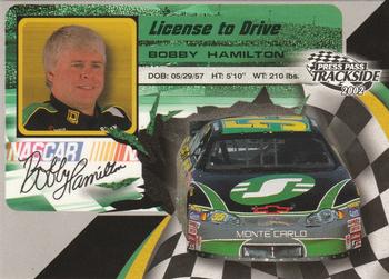 2002 Press Pass Trackside - License to Drive #LD 12 Bobby Hamilton Front