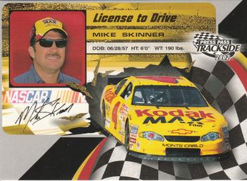 2002 Press Pass Trackside - License to Drive #LD 30 Mike Skinner Front