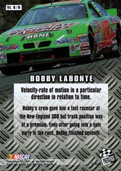 2002 Press Pass - Velocity #VL 6 Bobby Labonte Back