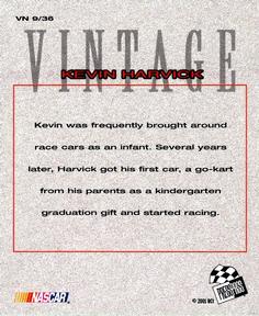 2002 Press Pass - Vintage #VN 9 Kevin Harvick Back