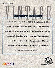 2002 Press Pass - Vintage #VN 29 Buddy Baker Back