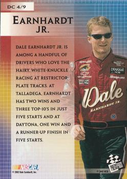 2002 Press Pass VIP - Driver's Choice #DC 4 Dale Earnhardt Jr. Back