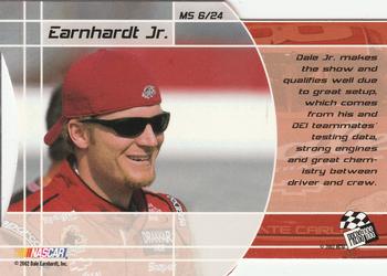 2002 Press Pass VIP - Making The Show #MS 6 Dale Earnhardt Jr. Back