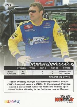 2002 Wheels High Gear #20 Robert Pressley Back