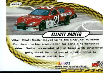 2002 Wheels High Gear - High Groove #HG 22 Elliott Sadler Back