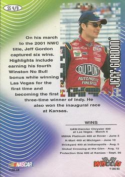 2002 Wheels High Gear - Sunday Sensation #SS 4 Jeff Gordon Back