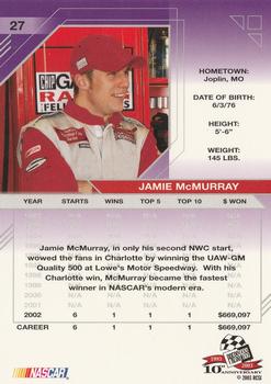 2003 Press Pass Eclipse #27 Jamie McMurray Back
