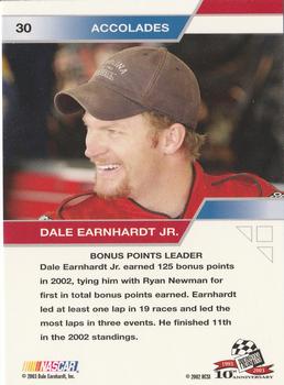 2003 Press Pass Eclipse #30 Dale Earnhardt Jr. Back
