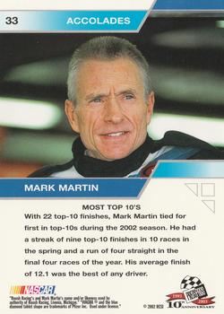 2003 Press Pass Eclipse #33 Mark Martin Back