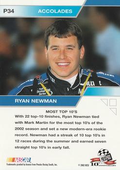 2003 Press Pass Eclipse - Solar Eclipse #P34 Ryan Newman Back