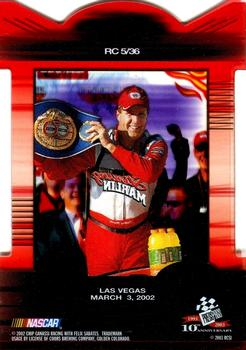 2003 Press Pass Eclipse - Racing Champions #RC 5 Sterling Marlin Back