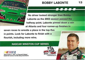 2003 Press Pass Optima #13 Bobby Labonte Back