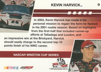 2003 Press Pass Optima #9 Kevin Harvick Back