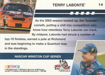 2003 Press Pass Optima #14 Terry Labonte Back