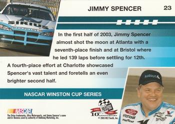 2003 Press Pass Optima #23 Jimmy Spencer Back