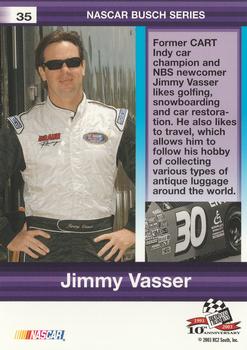 2003 Press Pass Optima #35 Jimmy Vasser Back
