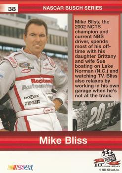 2003 Press Pass Optima #38 Mike Bliss Back