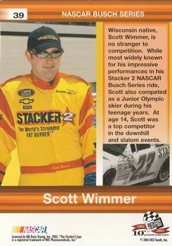 2003 Press Pass Optima #39 Scott Wimmer Back