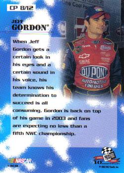 2003 Press Pass Optima - Cool Persistence #CP 8 Jeff Gordon Back
