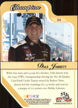 2003 Press Pass Premium #54 Dale Jarrett Back