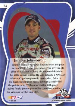 2003 Press Pass Premium #73 Jimmie Johnson Back