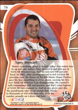 2003 Press Pass Premium #78 Tony Stewart Back