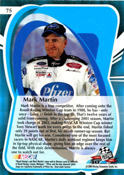 2003 Press Pass Premium #75 Mark Martin Back