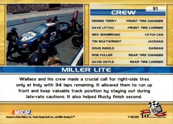 2003 Press Pass #91 Rusty Wallace's Car Back