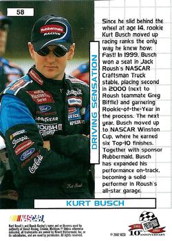 2003 Press Pass #58 Kurt Busch Back