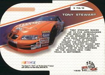 2003 Press Pass - Showman #S 11A Tony Stewart Back