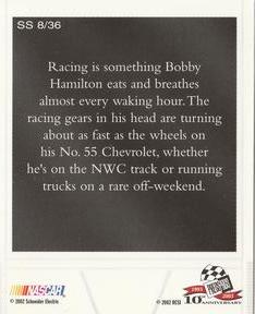 2003 Press Pass - Snapshots #SS 8 Bobby Hamilton Back