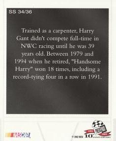 2003 Press Pass - Snapshots #SS 34 Harry Gant Back