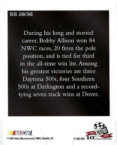 2003 Press Pass - Snapshots #SS 28 Bobby Allison Back