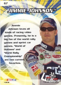 2003 Press Pass Stealth #67 Jimmie Johnson Back