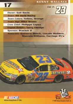2003 Press Pass Trackside #17 Kenny Wallace Back