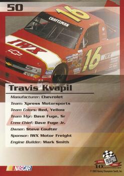 2003 Press Pass Trackside #50 Travis Kvapil Back