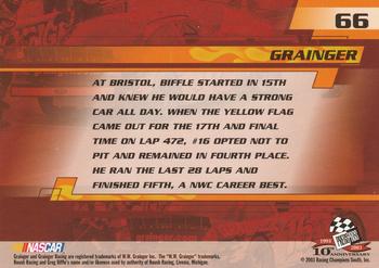 2003 Press Pass Trackside #66 Greg Biffle's Crew Back