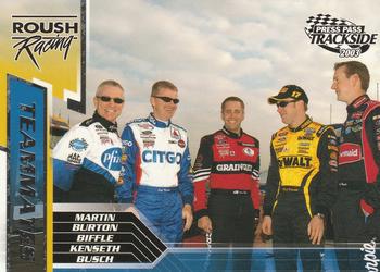2003 Press Pass Trackside #78 Mark Martin / Jeff Burton / Greg Biffle / Matt Kenseth / Kurt Busch Front