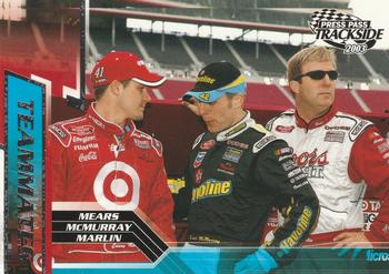 2003 Press Pass Trackside #80 Casey Mears / Jamie McMurray / Sterling Marlin Front