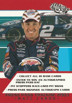 2003 Press Pass Trackside #81 Rusty Wallace Front