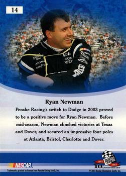 2003 Press Pass VIP #14 Ryan Newman Back