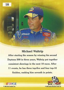 2003 Press Pass VIP #18 Michael Waltrip Back