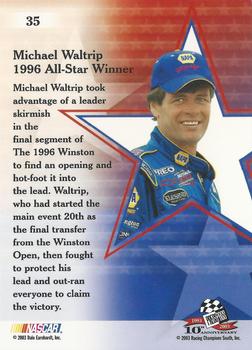 2003 Press Pass VIP #35 Michael Waltrip Back