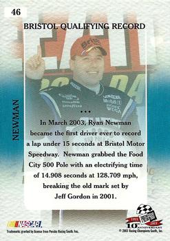 2003 Press Pass VIP #46 Ryan Newman Back