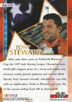 2003 Wheels American Thunder #26 Tony Stewart Back