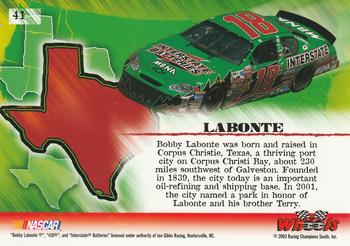 2003 Wheels American Thunder #41 Bobby Labonte Back