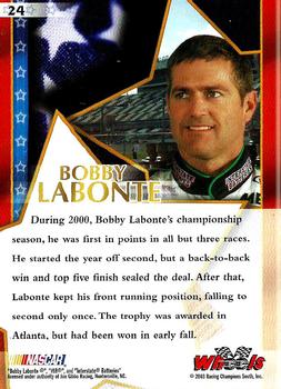 2003 Wheels American Thunder #24 Bobby Labonte Back
