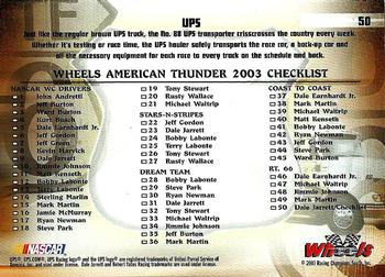2003 Wheels American Thunder #50 UPS Back