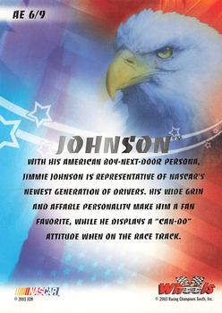 2003 Wheels American Thunder - American Eagle #AE 6 Jimmie Johnson Back