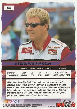 2003 Wheels High Gear #18 Sterling Marlin Back